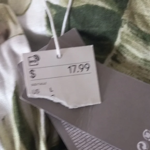 H&M Printed Linen Button Tank sz L - Picture 9 of 9